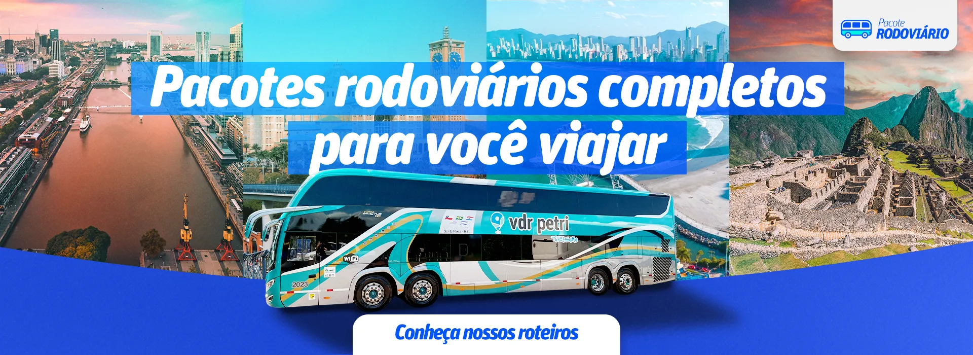 banner de pacotes rodoviários